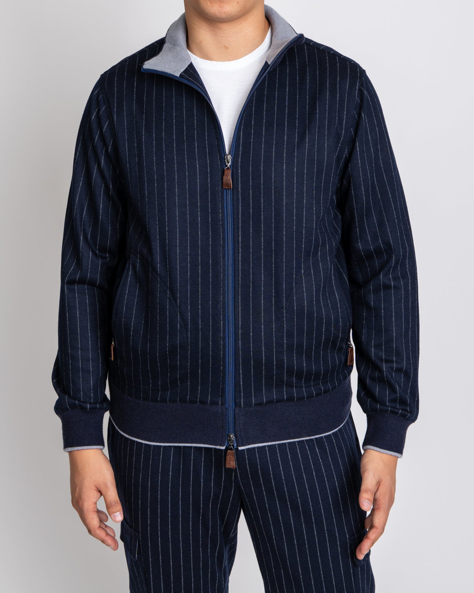 新品Sculptor Striped Track Jacket Navy Striped Track Jacket Navy – Sculptor