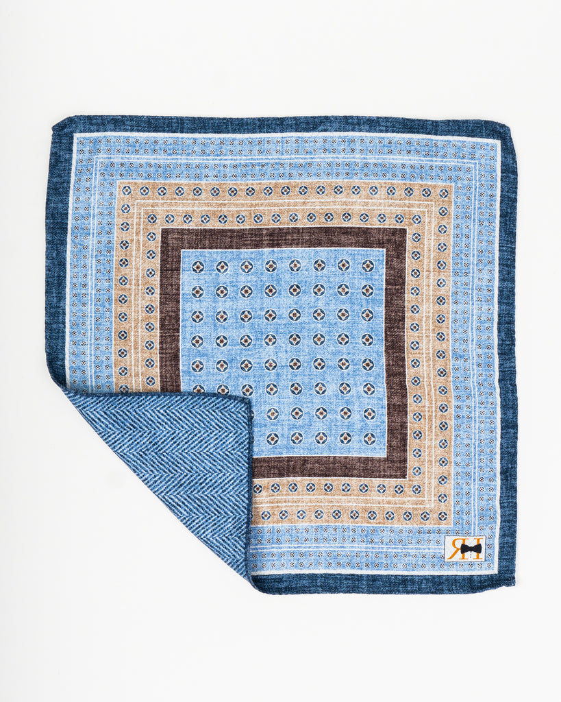 Eton Silk Patchwork Pocket Square