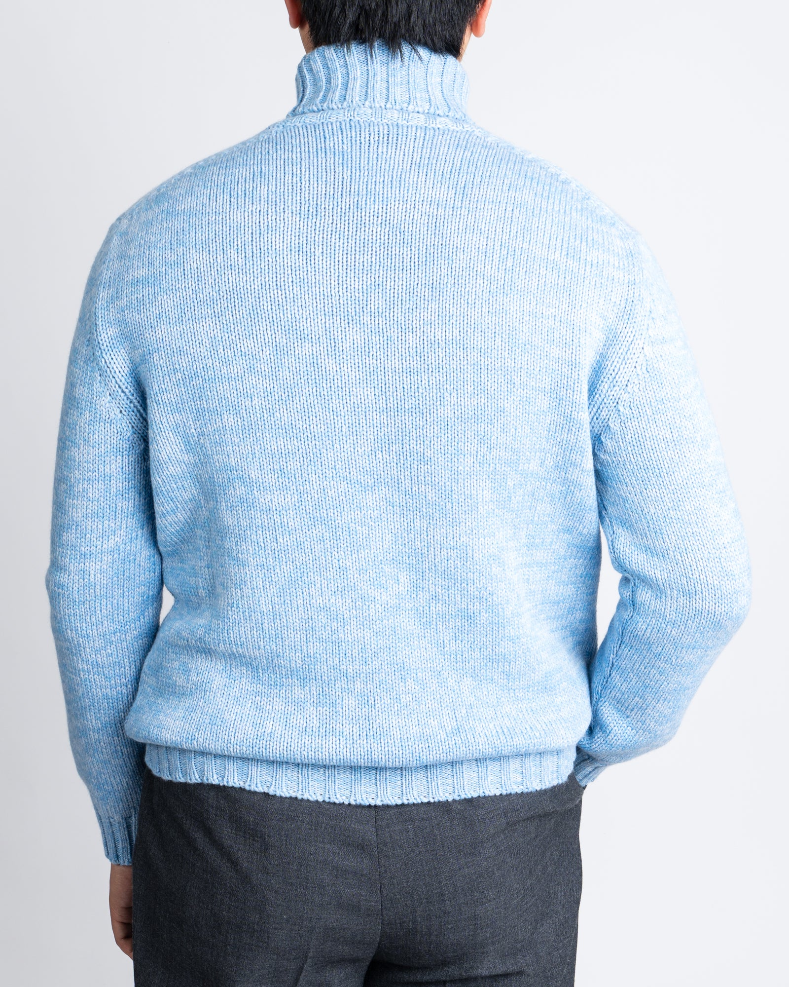 moontreeplanet ニットターバン　ブルー Ultimate Lt.Blue Cashmere Rollneck Sweater – Julian's