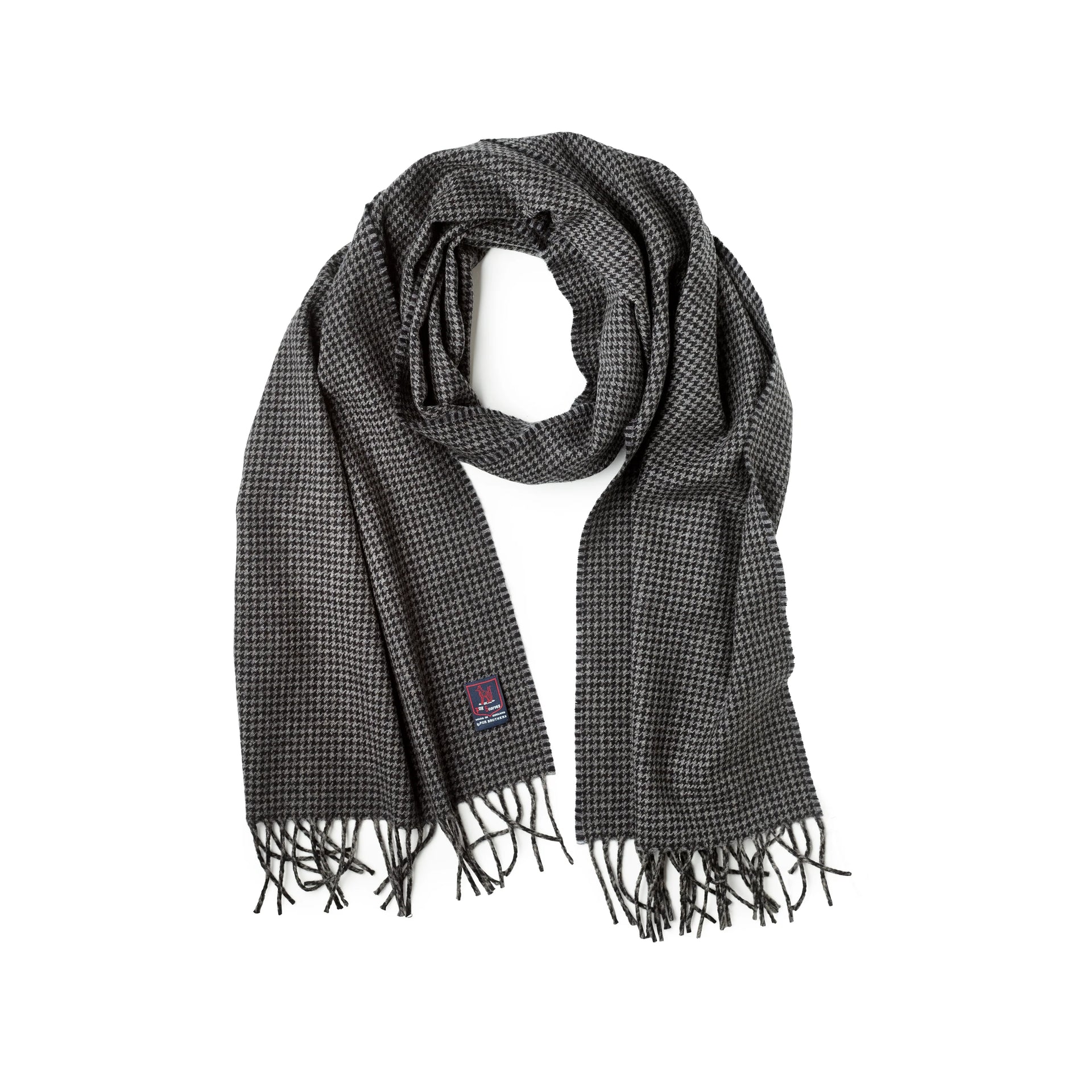 BOTT HOUNDSTOOTH HOODED SCARF 24AW