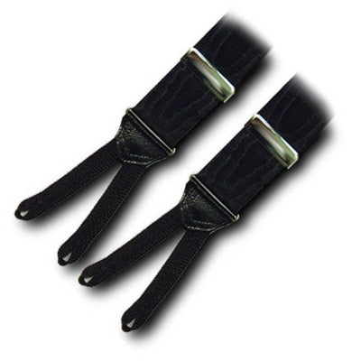 Black Moiré Silk Braces